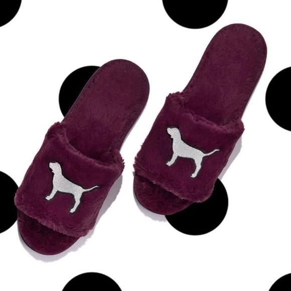 versace burgundy slippers
